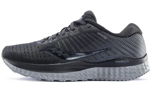Saucony Guide 13 Stable Mesh Lightweight Slip Resistant Support Low top Running Shoes Men's Black Gray