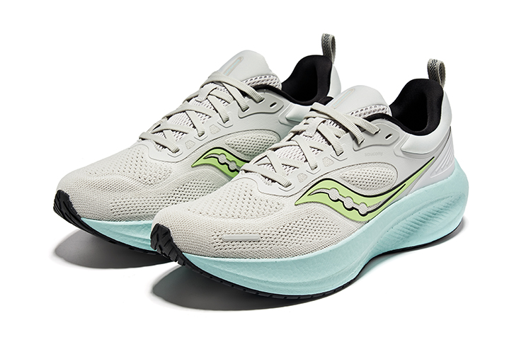 Saucony Surge 3 Fabric Cushioning Low top Running Shoes Men’s Gray Green