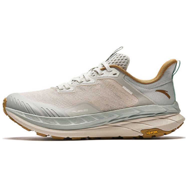 Anta Kunlun Comfortable Slip Resistant Low top Running Shoes Men's Gray White