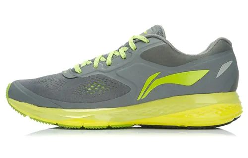 Li Ning Comfortable Abrasion Resistant Low top Running Shoes Men's Yellow Gray