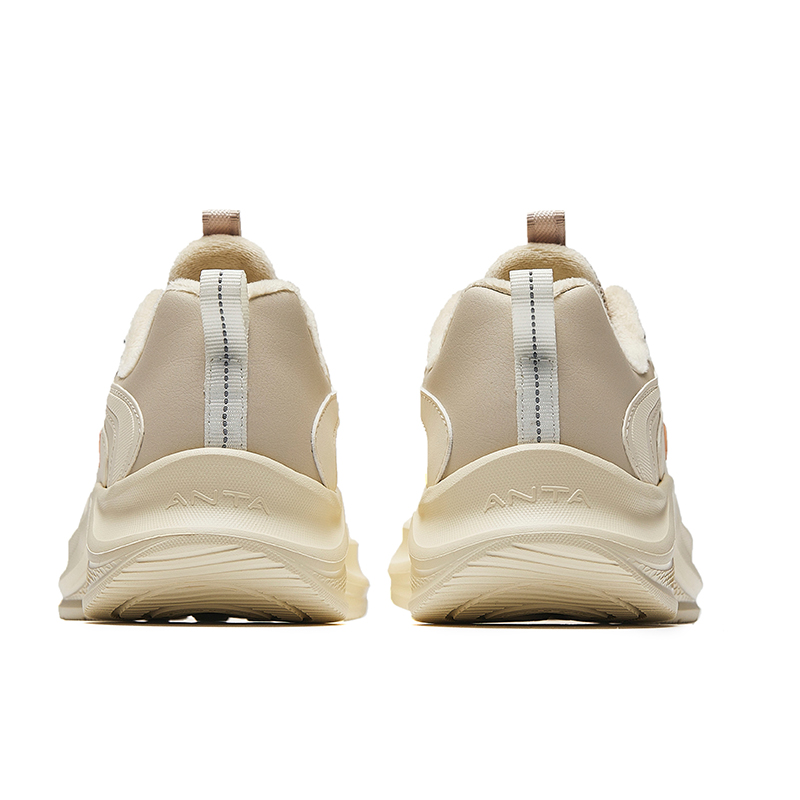 Anta Wander Winter Leather Upper Fleece Lined Comfortable Thermal Waterproof Slip Resistant Low top Running Shoes