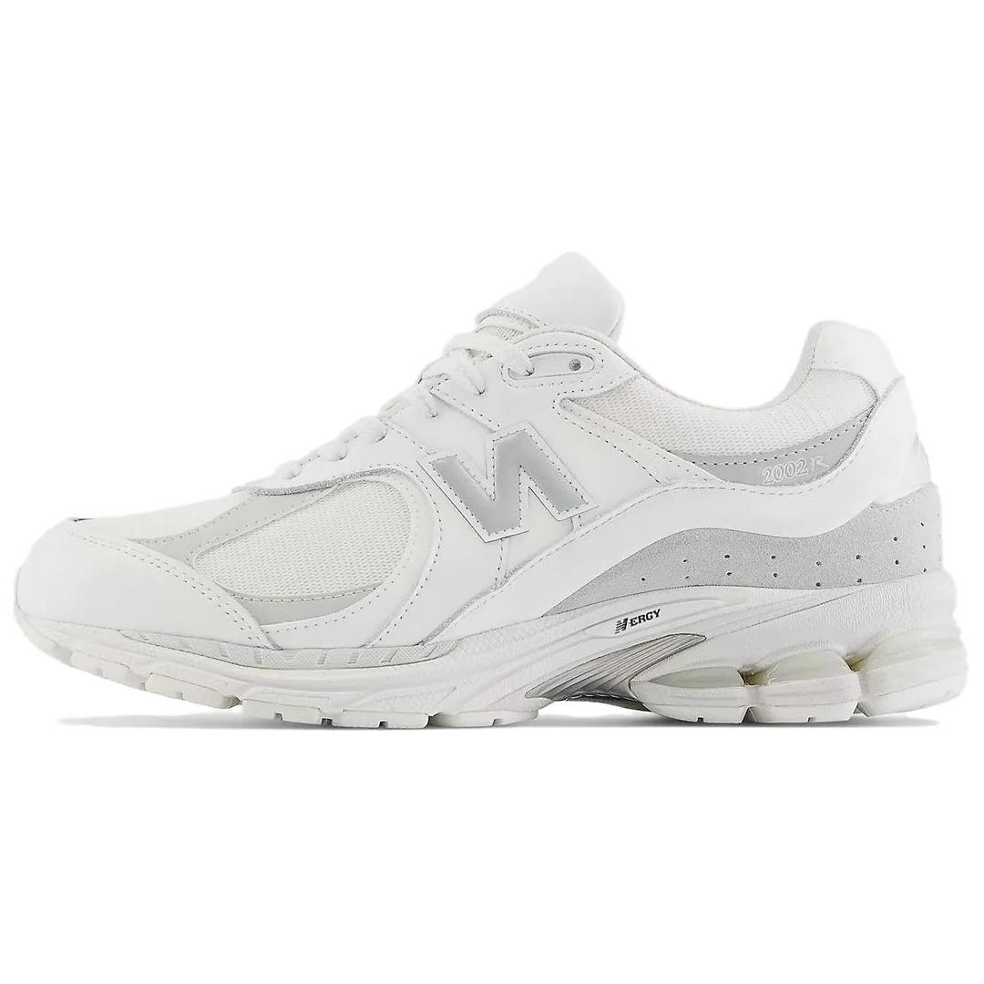 New Balance NB 2002R Fashionable and comfortable synthetic leather low-top running shoes men's white gray
