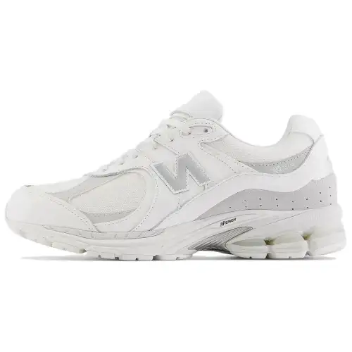 New Balance NB 2002R Fashionable and comfortable synthetic leather low-top running shoes men's white gray