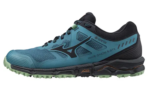 Mizuno Wave Daichi 5 GTX Trail Slip Resistant And Breathable Low top Running Shoes Men's Black Blue