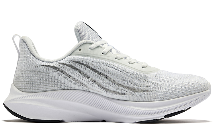 Erke Cushioning, Wear Resistant Low top Running Shoes Men’s White Black