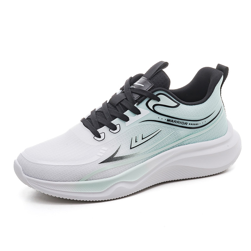 Warrior Fabric Rebound Low top Casual Running Shoes Men’s White Black Green