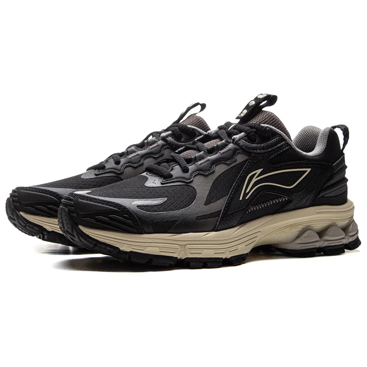 Li Ning Fuyao 2.0 Trail Slip Resistant Abrasion Resistant Low top Casual Running Shoes Women’s Black Gray