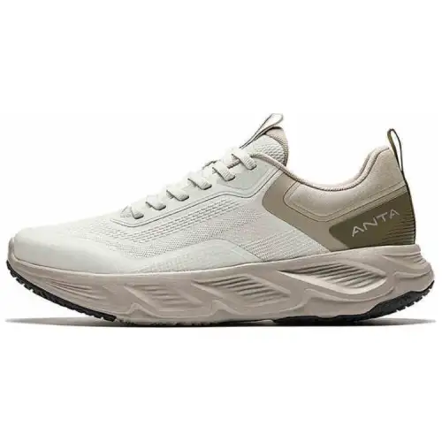 Anta Slip Resistant Abrasion Resistant Slip Resistant Abrasion Resistant Low top Running Shoes Men's Beige Brown