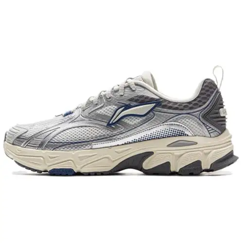 Li Ning Getaway Low top Casual Running Shoes Men's Silver Blue
