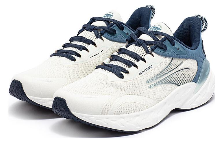 361° Popping Foam 3 Cushioning Slip Resistant Abrasion Resistant Low top Running Shoes Men's White Blue