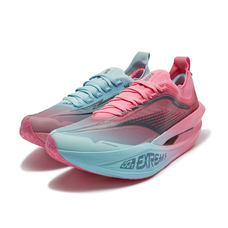361° Feiyang Future 2.0 Low top Carbon Plate Casual Marathon Racing Running Shoes Unisex Blue Pink