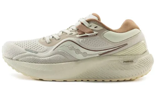 Saucony Surge 1 Fabric Cushioning Slip Resistant Abrasion Resistant Rebound Low top Running Shoes Women's Beige Khaki