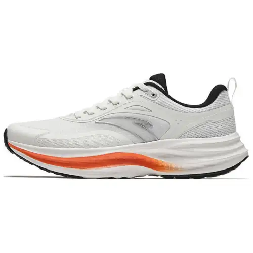 Anta Light Cloud Fabric Slip Resistant Lightweight Non slip Lightweight Low top Running Shoes Men's Papyrus White