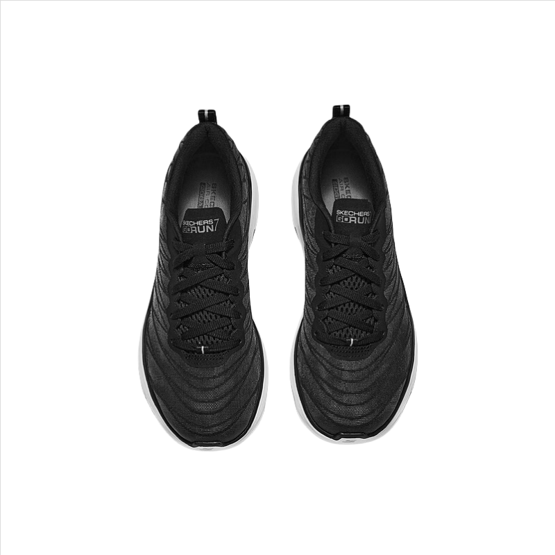Skechers GO RUN 7.0 Iridescent Fabric Cushioning Rebound Low top Casual Running Shoes Men’s Black White