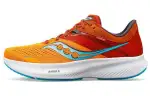 Saucony Ride 16 Yushu Slip Resistant Abrasion Resistant Low top Running Shoes Men's Orange Blue