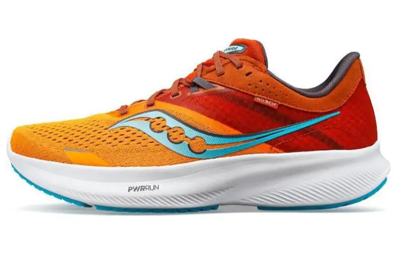 Saucony Ride 16 Yushu Slip Resistant Abrasion Resistant Low top Running Shoes Men's Orange Blue