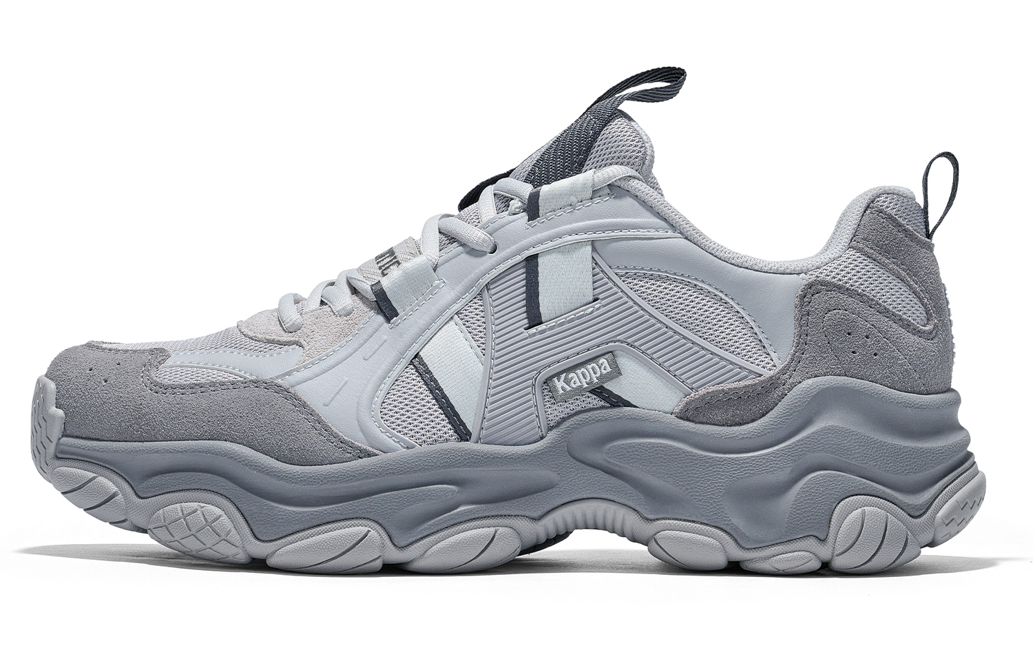 Kappa Slip Resistant Abrasion Resistant Low top Running Shoes Unisex Gray