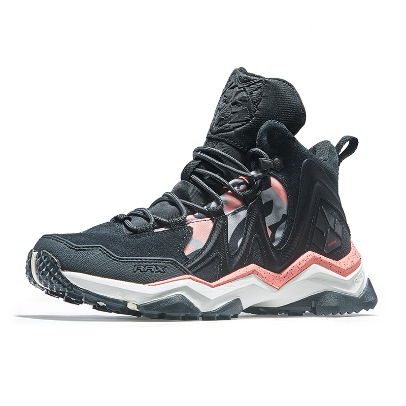 RAX Waterproof, Slip Resistant, Lightweight High top Outdoor Shoes Women’s Black Pink