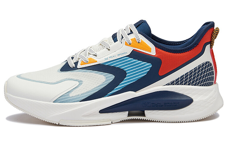 361° Versatile Slip Resistant, Abrasion Resistant, Breathable, Lightweight Low top Running Shoes Men’s White Blue Red