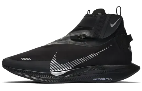 Nike Pegasus Turbo Shield Functional Zipper Sports Shock Absorbing and Anti-slip High-top Running Shoes Men's Black