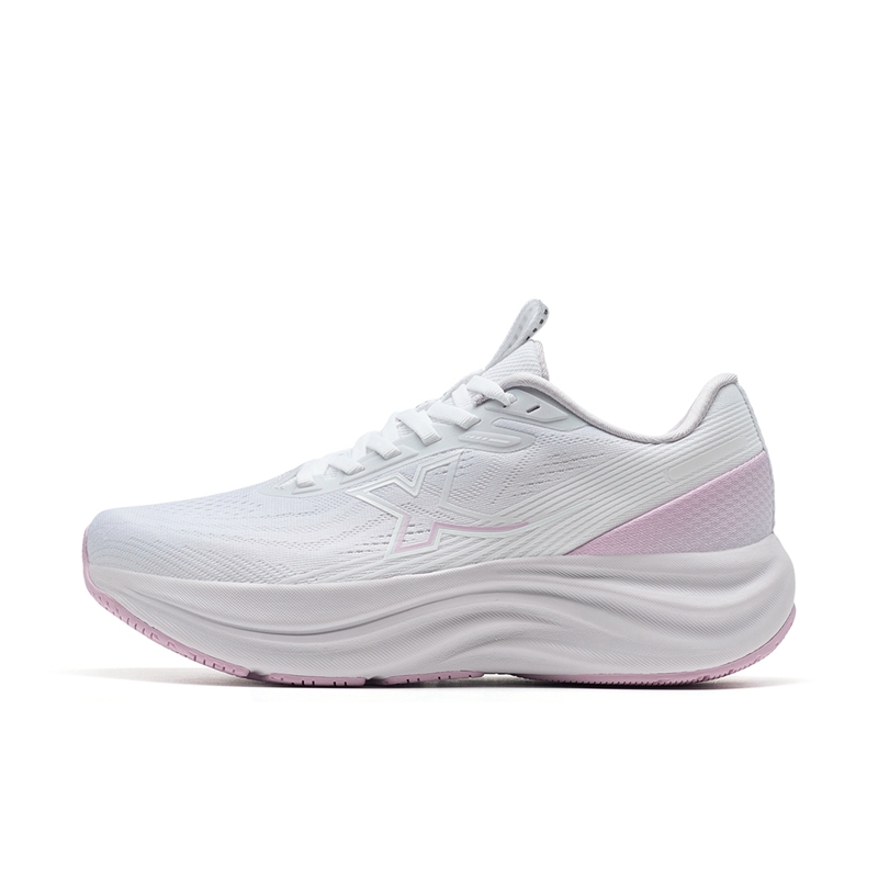 XTEP Cushioning Rebound Abrasion Resistant Lightweight Breathable Low top Training Running Shoes Women’s White Purple