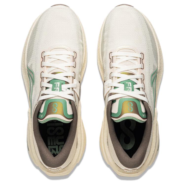 Li Ning Cushioning Slip Resistant Abrasion Resistant Breathable Low top Training Running Shoes Women’s Beige Green
