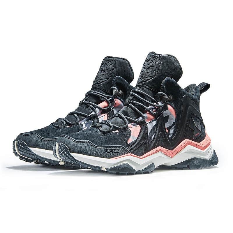 RAX Waterproof, Slip Resistant, Lightweight High top Outdoor Shoes Women’s Black Pink