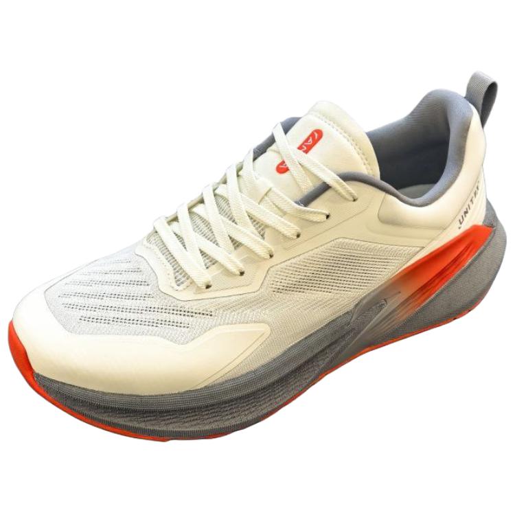 Anta Cushioning Slip Resistant Abrasion Resistant Low top Casual Running Shoes Men’s Beige Red