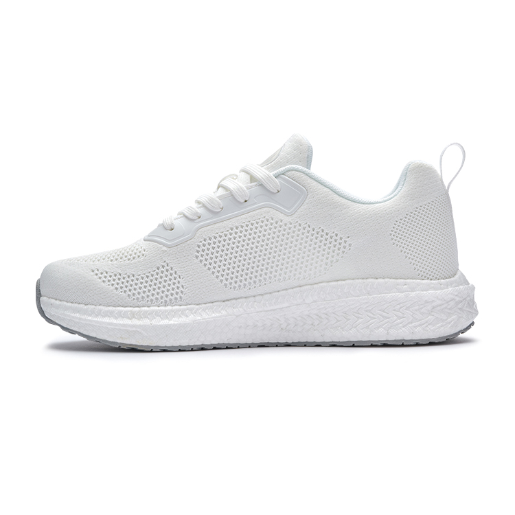 FINEPLAN Slip Resistant Abrasion Resistant Low top Running Shoes Unisex White