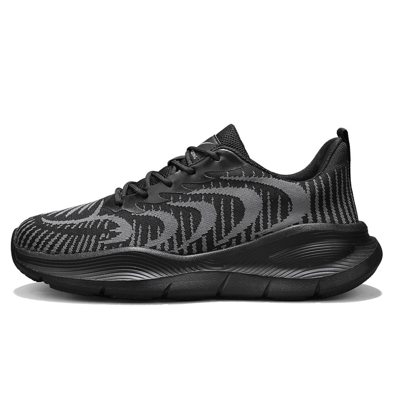 Binary Cushioning Rebound Lightweight Breathable Slip Resistant Low top Running Shoes Men’s Black