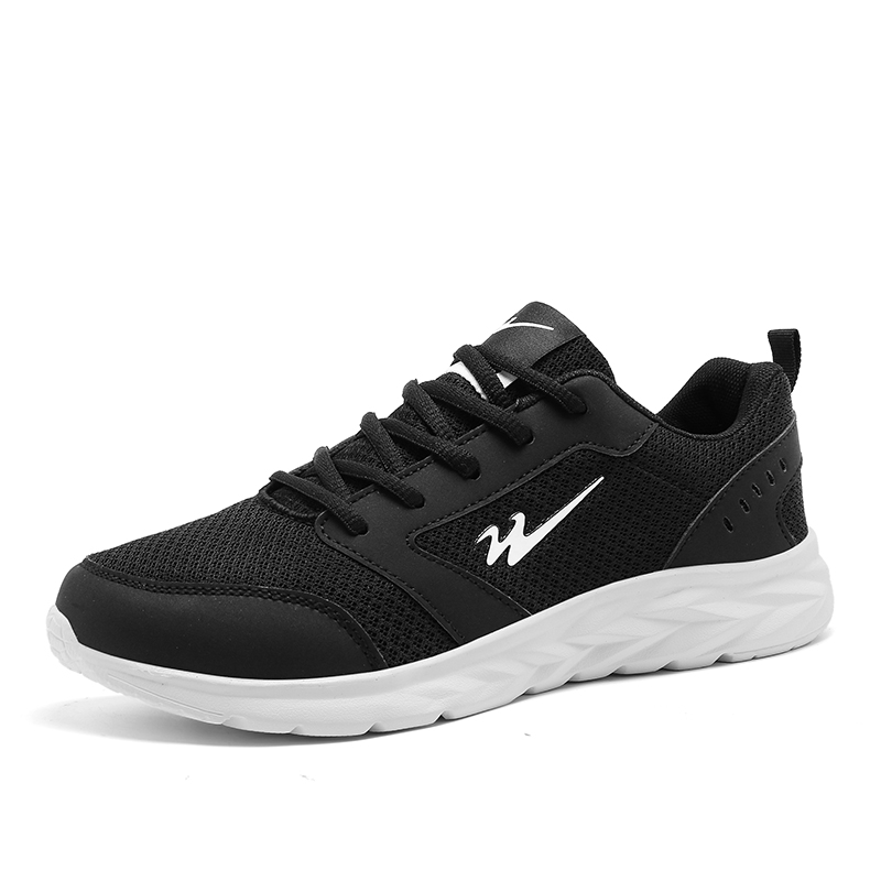 Binary Cushioning Lightweight Breathable Cushioning Lightweight Breathable Low top Running Shoes Men’s Black White