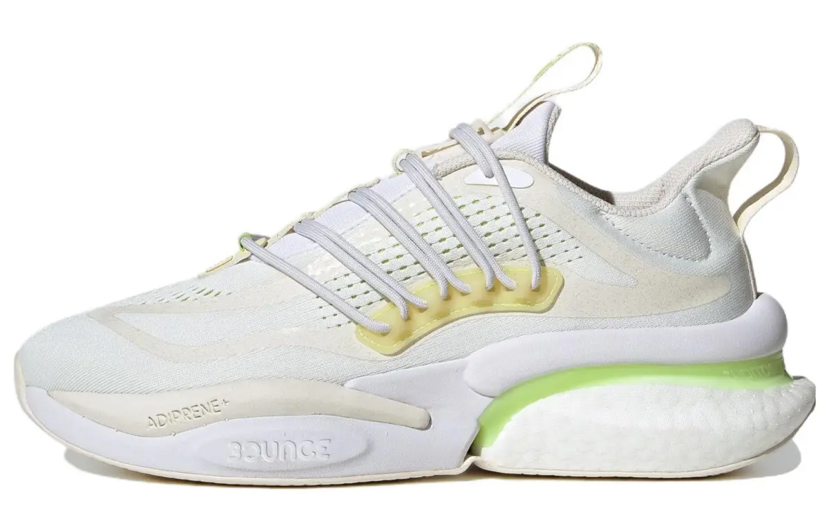Adidas AlphaBoost V1 Running Shoes 'White Yellow'