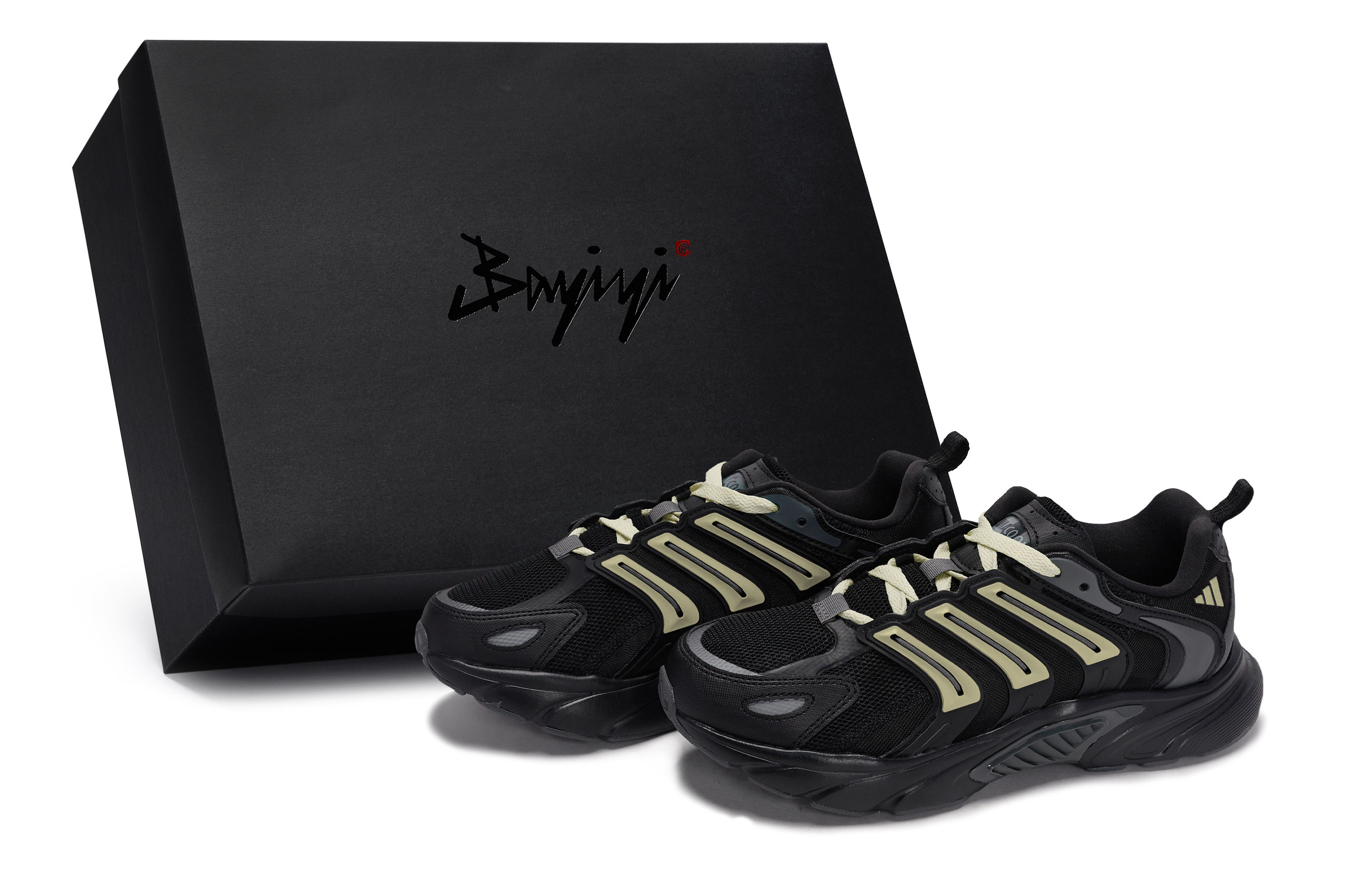 Adidas CLIMACOOL BOUNCE Slip Resistant Abrasion Resistant Low top Running Shoes Unisex Black Rice Yellow