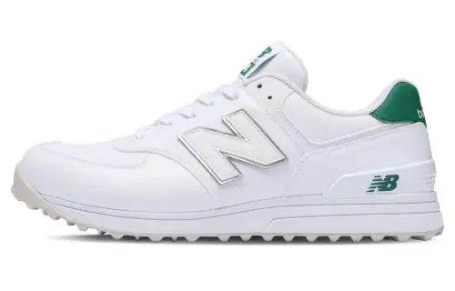New Balance NB 574 v3 SL J3 low-top golf shoes for men and women, white and green