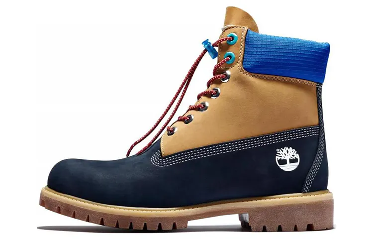 Timberland PREMIUM 6 Inch Thermal Abrasion Resistant Casual Short Outdoor Boots Men's Brown Blue