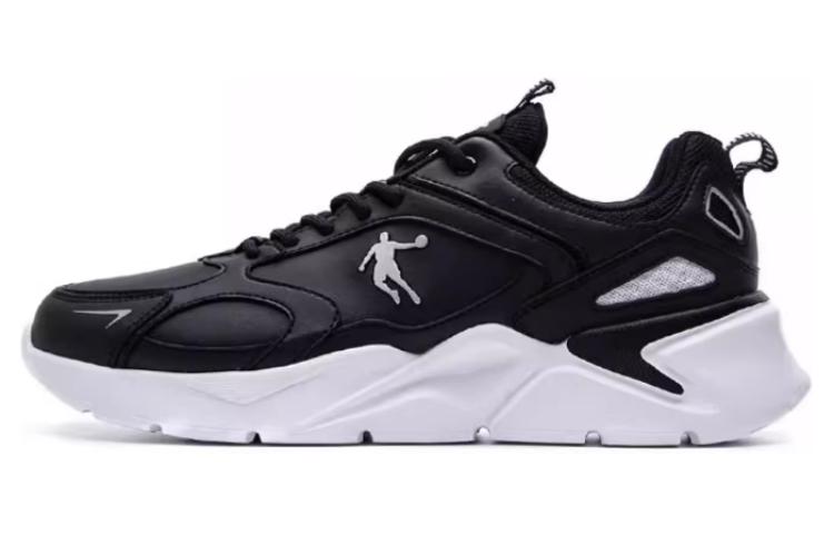 QIAODAN Cushioning Slip Resistant Low top Running Shoes Men’s Black White