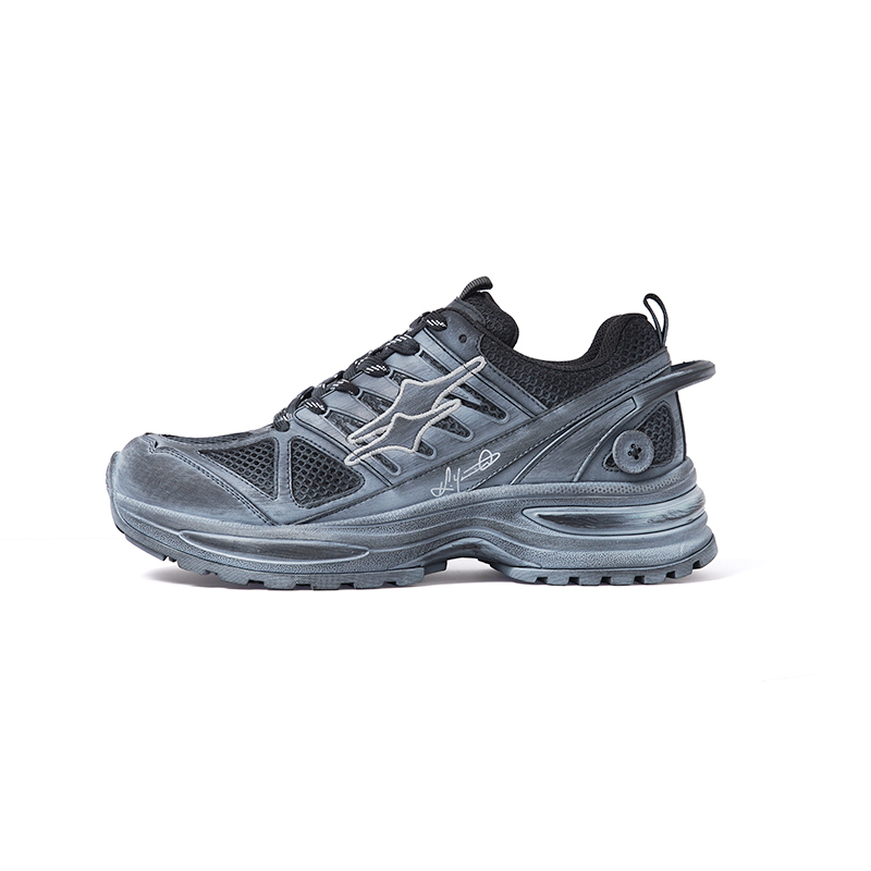 KILLWINNER Slip Resistant Abrasion Resistant Low top Casual City Commuting Running Shoes Unisex Black Gray