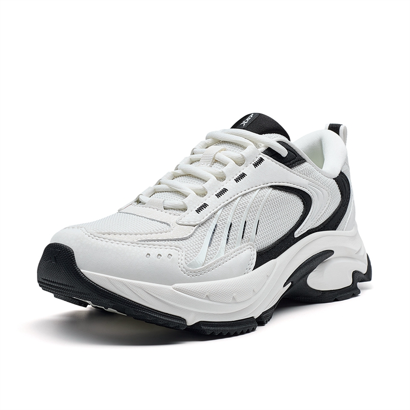 XTEP Slip Resistant Abrasion Resistant Low top Casual Running Shoes Women’s White Black