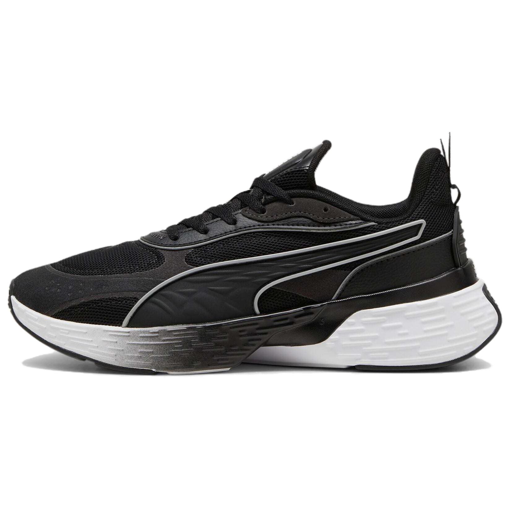 PUMA Softride Sway Breathable Low top Running Shoes Unisex Black White
