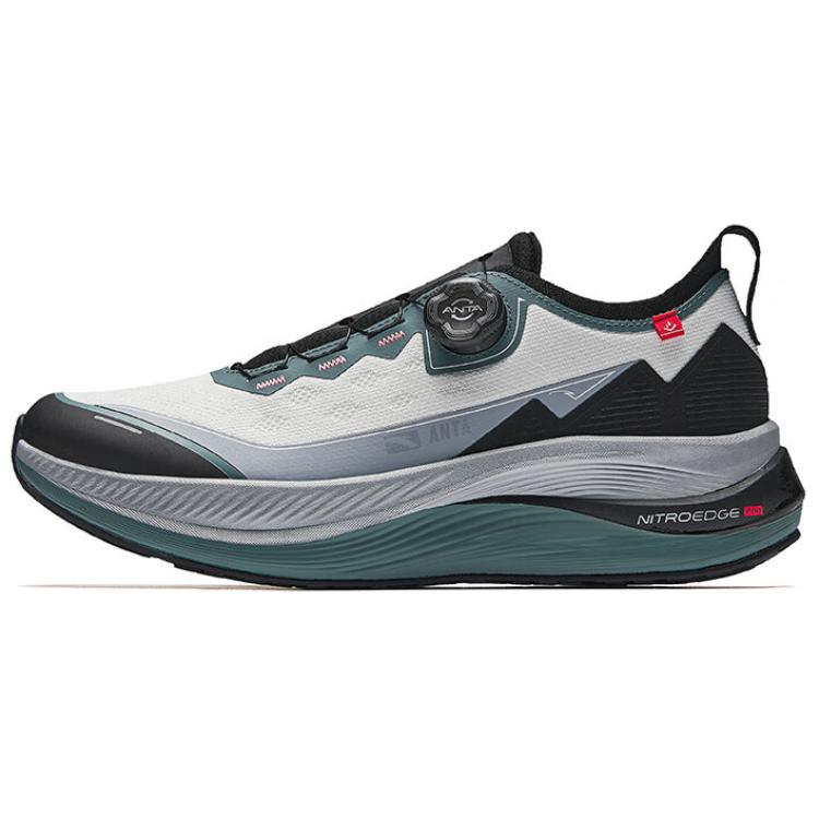 Anta Absolute Isolation Slip Resistant Rebound Support Low top Sprint Running Shoes Men’s Gray Green Black