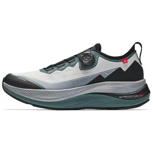 Anta Absolute Isolation Slip Resistant Rebound Support Low top Sprint Running Shoes Men's Gray Green Black