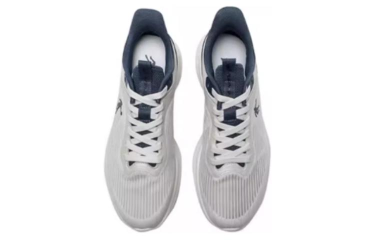 QIAODAN Fabric Cushioning Breathable Lightweight Low top Casual Running Shoes Men’s White