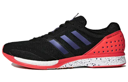 Adidas Adizero Takumi Ren Mesh Abrasion Resistant, Breathable, Lightweight Low top Running Shoes Men's Black Red
