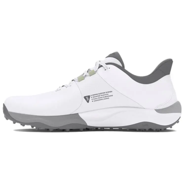 Under Armour Drive Pro Spikeless Golf Wide 'White Metallic Gun Metal'