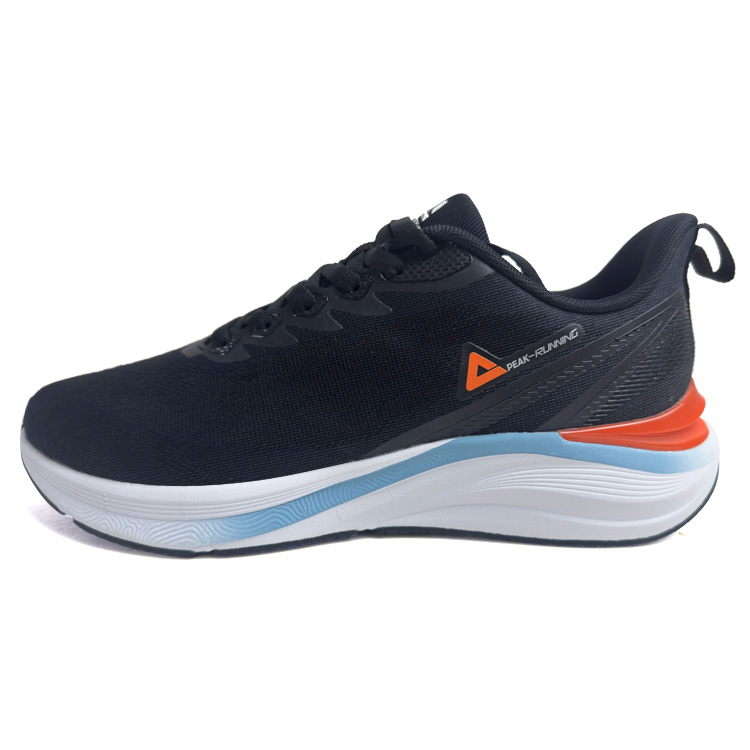 PEAK State Pole Abrasion Resistant Breathable Rebound Low top Casual Running Shoes Men’s Black Orange