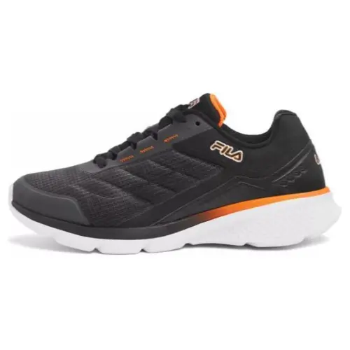FILA Comfortable Abrasion Resistant Breathable Abrasion Resistant Breathable Low top Running Shoes Men's Black Orange