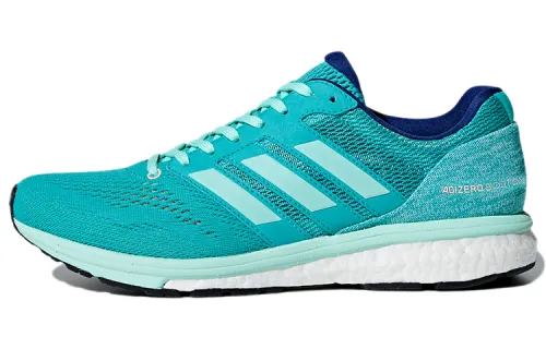 Adidas Adizero Boston 7 Comfortable Fabric Slip Resistant Low top Running Shoes Women's Mint Green