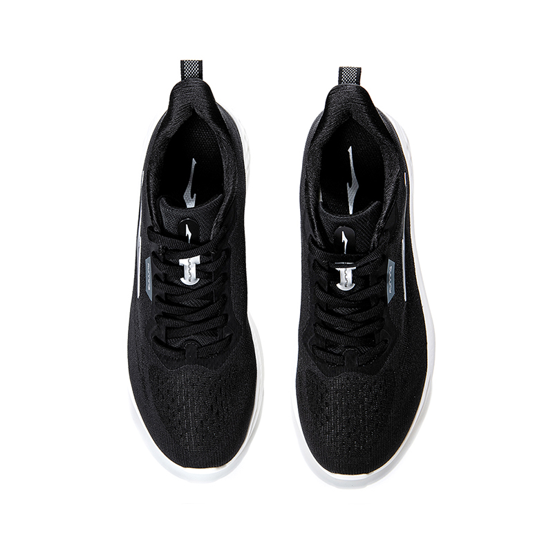 Erke Low top Running Shoes Men’s Jet Black Bright Silver