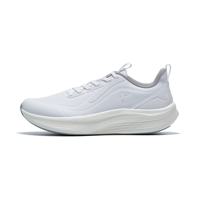 QIAODAN Slip Resistant, Abrasion Resistant, Breathable Low top Casual Running Shoes Men’s White