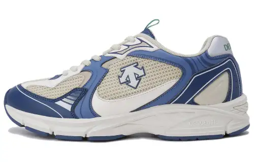 DESCENTE Versatile Low top Running Shoes Unisex White Blue